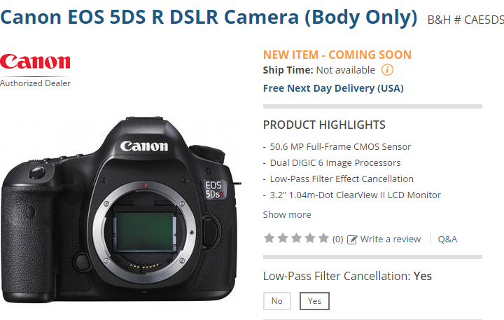 5ds r in stock