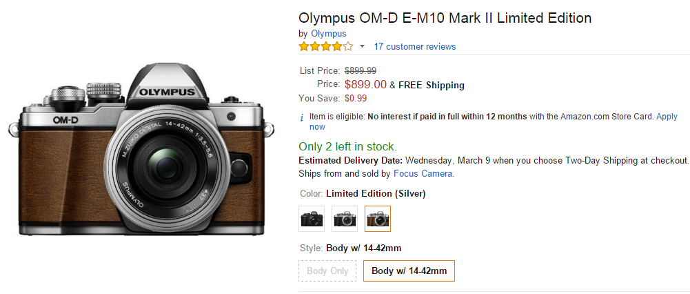 Olympus E-M10 Mark II limited Edition