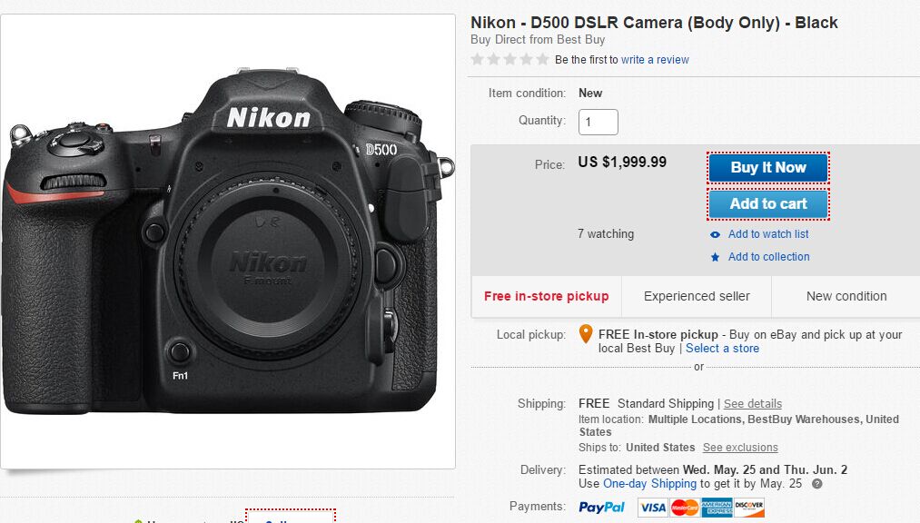 Nikon D500 in stock