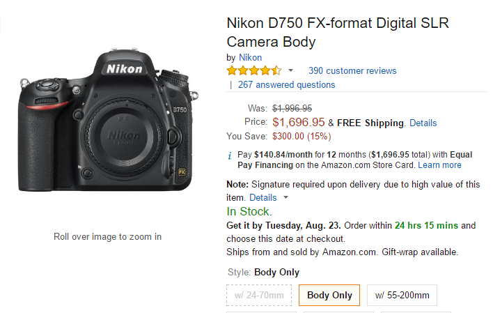 Nikon D750 deals