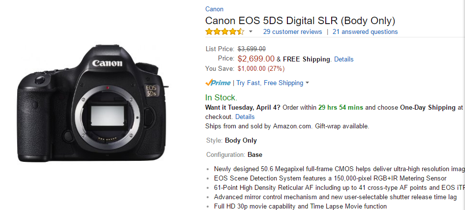 canon 5ds deal